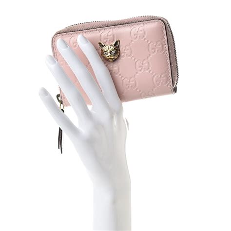 gucci pink card case|gucci signature card case.